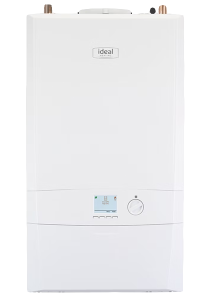 Ideal Logic Max heat-only boiler, white front panel and controls