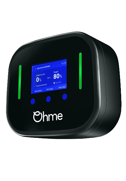 Ohme Home Pro smart charger, side view