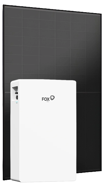 Solar panel paired with Fox ESS home battery storage
