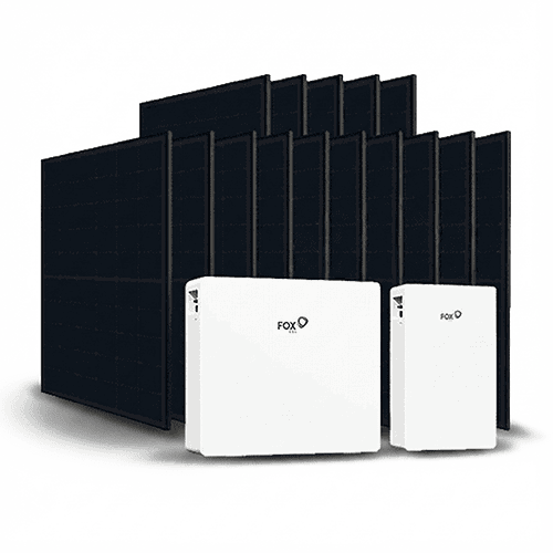 Solar panels and battery storage system installed on a UK home